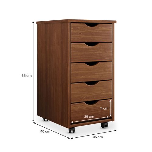 Caisson De Bureau Lagos L 35 Cm, En Bois - Brun Foncé