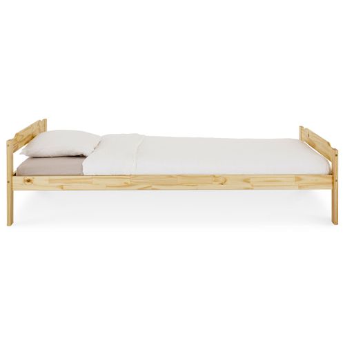 Lit En Pin Moritz, 90 X 200 Cm, Vernis Naturel