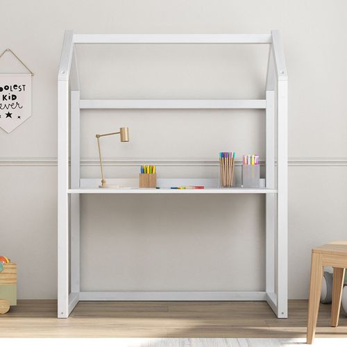 Bureau Enfant Évolutif Tina En Bois Massif - Blanc