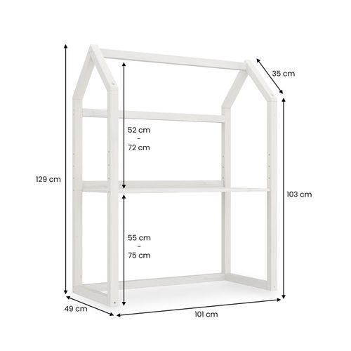 Bureau Enfant Évolutif Tina En Bois Massif - Blanc