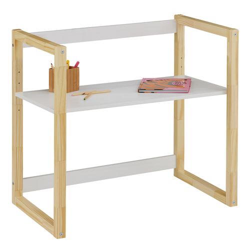 Bureau Enfant Suza Réglable En Hauteur En Pin - Blanc/naturel