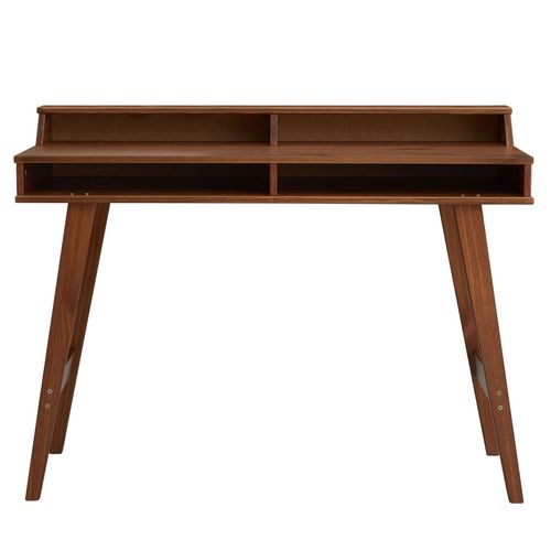 Bureau Secrétaire Luna Avec Niches, En Pin Massif – Brun Foncé