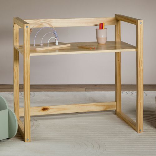 Bureau Enfant Suza Réglable En Hauteur En Pin - Coloris Naturel