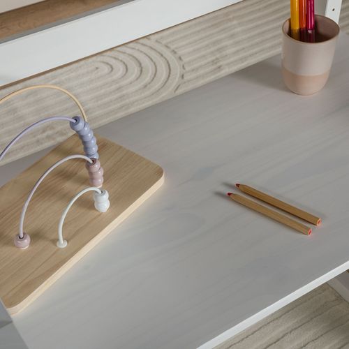Bureau Enfant Suza Réglable En Hauteur En Pin - Blanc