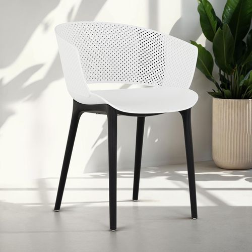 Lot De 4 Chaises De Jardin Olindo - Blanc