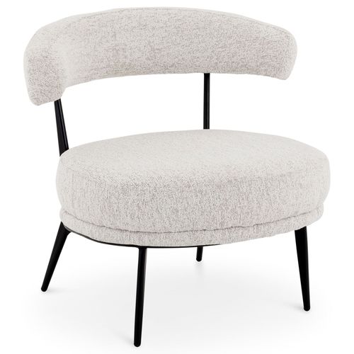 Fauteuil De Salon Manao Design En Tissu Chenille - Beige