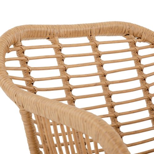 Chaise De Jardin Paramo, Imitation Rotin - Brun Et Gris