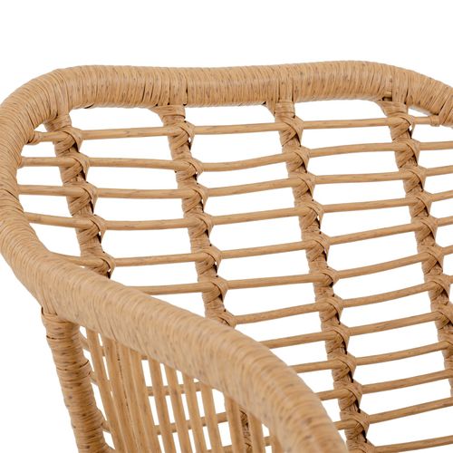 Chaise De Jardin Paramo, Imitation Rotin - Brun Et Beige