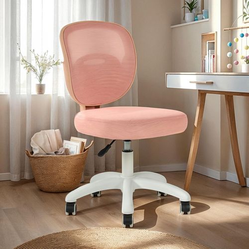 Chaise De Bureau Enfant Mayla Réglable En Tissu Mesh - Rose