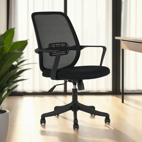 Chaise De Bureau Ergonomique Mollis Réglable En Tissu Mesh - Noir