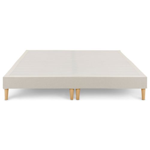 Sommier Tapissier Rennes 180 X 200 Cm Revêtement Tissu - Beige