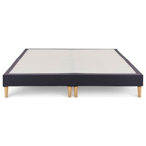 Sommier Tapissier Rennes 180 X 200 Cm Revêtement Tissu - Noir