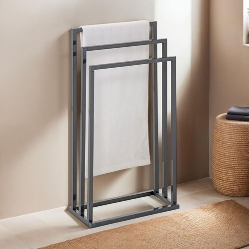 Porte-serviettes Kuno, En Métal Laqué Gris