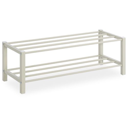 Étagère à Chaussures Navan 2 Niveaux En Métal - Beige