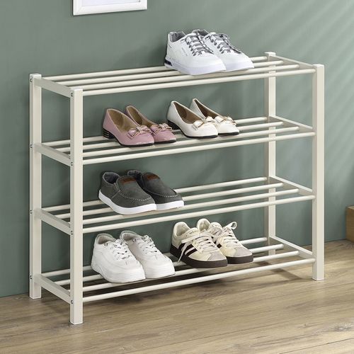 Étagère à Chaussures Navan 4 Niveaux En Métal - Beige