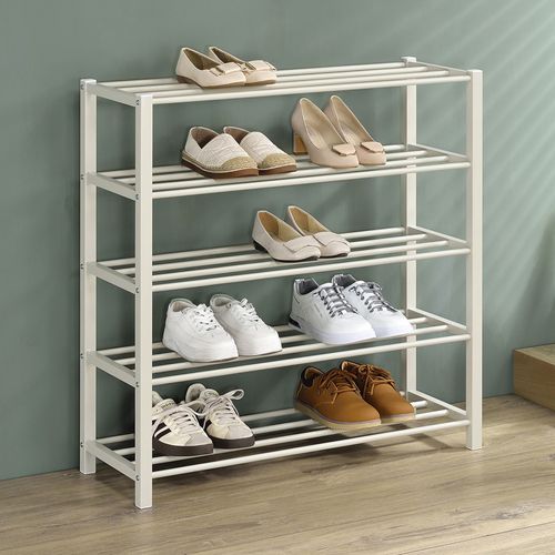 Étagère à Chaussures Navan 5 Niveaux En Métal - Beige