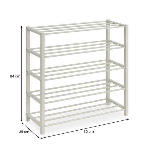 Étagère à Chaussures Navan 5 Niveaux En Métal - Beige