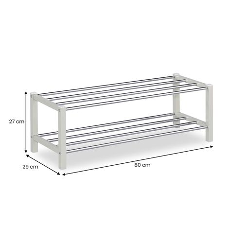 Étagère à Chaussures Dublin, 2 Niveaux - Beige