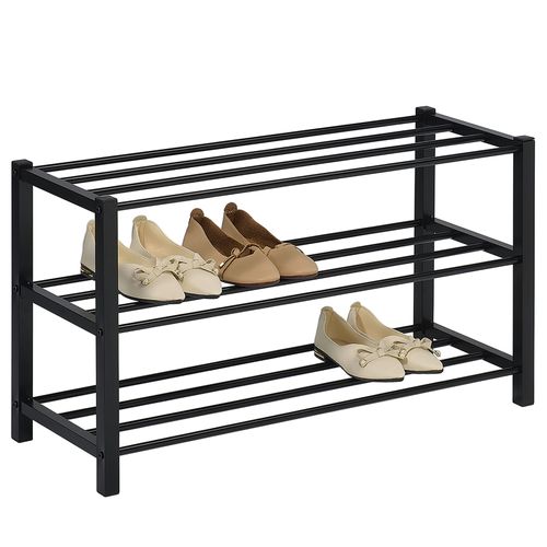 Étagère à Chaussures Navan 3 Niveaux En Métal - Noir