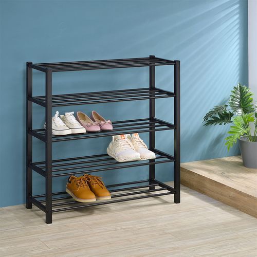 Étagère à Chaussures Navan 5 Niveaux En Métal - Noir