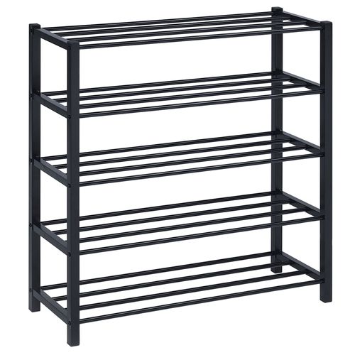 Étagère à Chaussures Navan 5 Niveaux En Métal - Noir