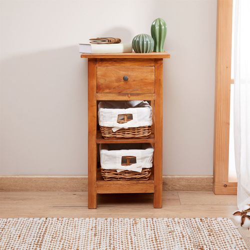 Table De Chevet Tournette H 71 Cm En Acajou - Coloris Naturel