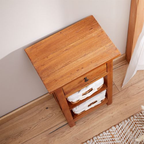 Table De Chevet Tournette H 71 Cm En Acajou - Coloris Naturel