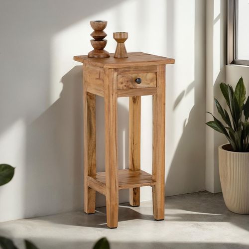 Table D'appoint Gerbier H 66 Cm , En Acajou - Coloris Rustique