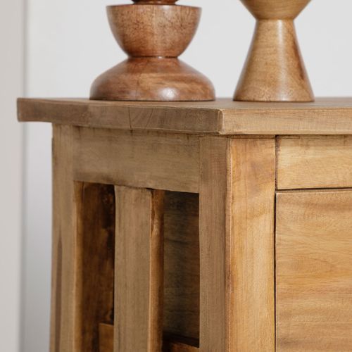 Table De Chevet Tournette H 71 Cm En Acajou - Coloris Rustique