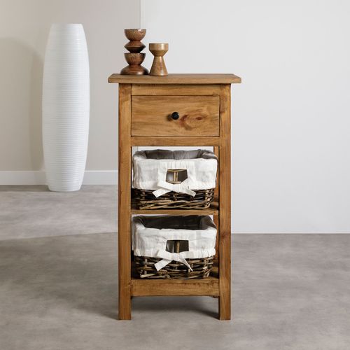 Table De Chevet Tournette H 71 Cm En Acajou - Coloris Rustique