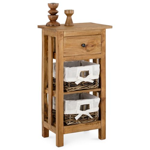 Table De Chevet Tournette H 71 Cm En Acajou - Coloris Rustique