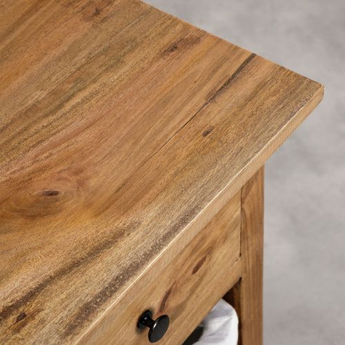 Table De Chevet Tournette H 71 Cm En Acajou - Coloris Rustique