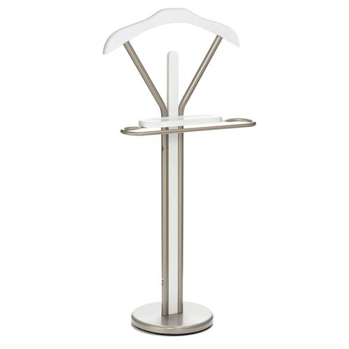 Valet Fabio En Métal Laqué Et Mdf - Coloris Champagne Et Blanc