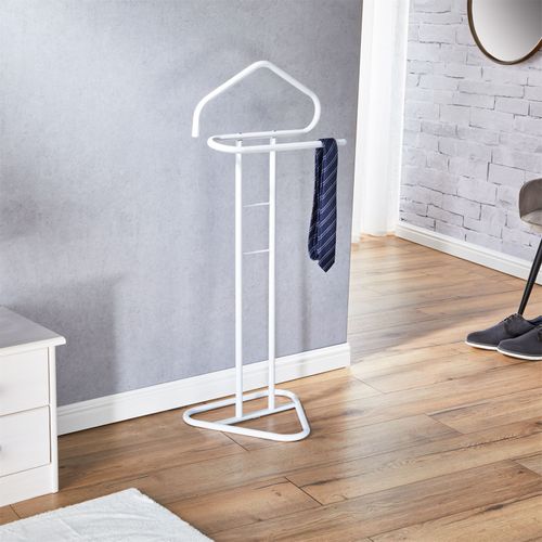 Valet Camilo, En Métal Laqué Blanc