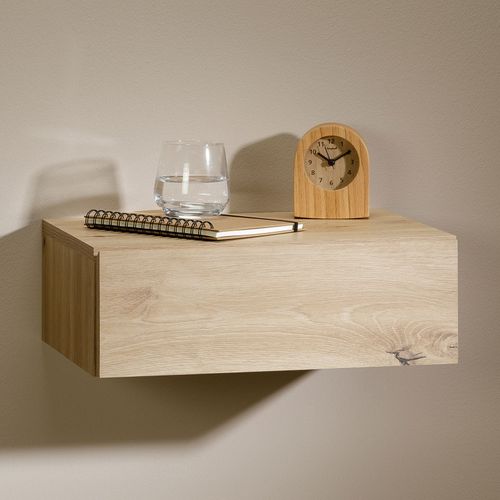 Chevet Suspendu Oceane, En Bois - Coloris Chêne Artisan