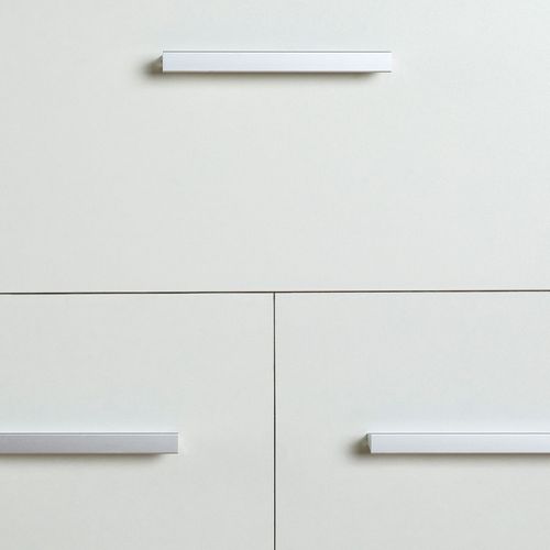 Buffet Calais, En Mélaminé Décor Chêne Sonoma Et Blanc Mat