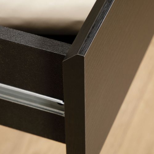 Chevet Suspendu Florent En Bois - Coloris Frêne Noir