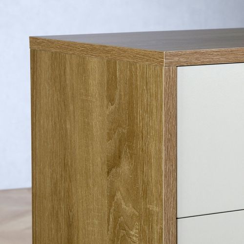 Buffet Salle à Manger Coraline L 88 Cm En Bois - Blanc Et Sonoma