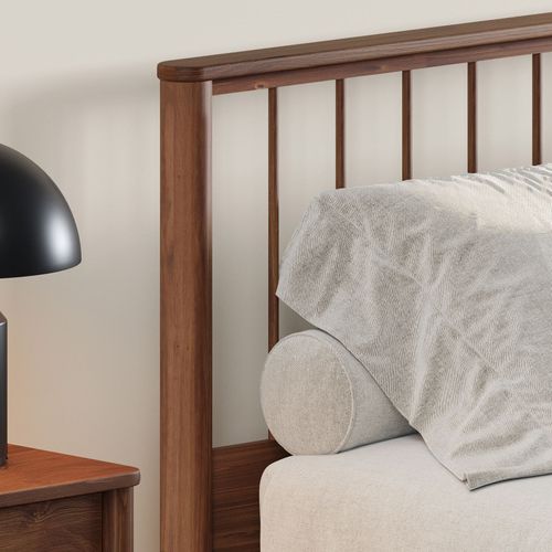 Lit 140 X 190 Avec Sommier Apoana En Bois Massif - Coloris Châtaignier