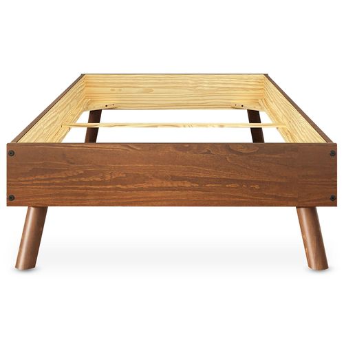 Lit Futon Karri 100 X 200 Cm, En Bois Massif - Coloris Châtaignier