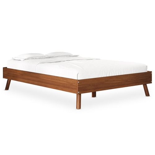 Lit Futon Karri 140 X 200 Cm, En Bois Massif - Coloris Châtaignier