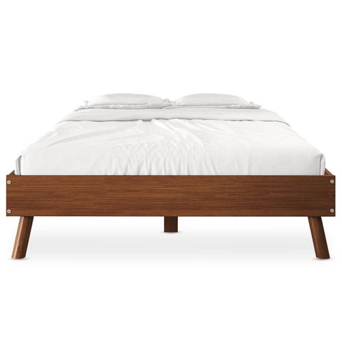 Lit Futon Karri 140 X 200 Cm, En Bois Massif - Coloris Châtaignier