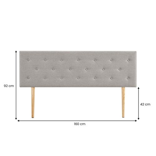Ensemble Lit Futon Avec Tête De Lit Karri 140 X 200 Cm - Gris Clair Et Châtaignier