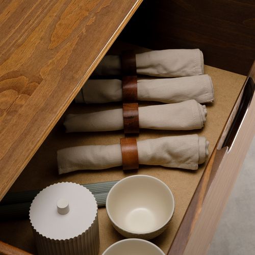 Buffet Tivoli, 2 Tiroirs Et 2 Portes, Finition Brun Foncé