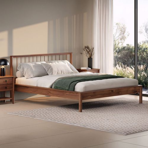 Lit 160 X 200 Avec Sommier Apoana En Bois Massif - Coloris Châtaignier