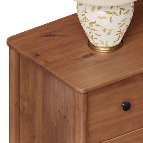 Commode Apoana L 132 Cm 6 Tiroirs En Bois Massif - Coloris Châtaignier