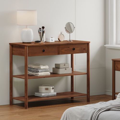 Table Console D'entrée Apoana L 110 Cm En Bois - Coloris Châtaignier