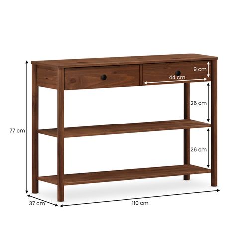 Table Console D'entrée Apoana L 110 Cm En Bois - Coloris Châtaignier