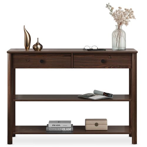 Table Console D'entrée Apoana L 110 Cm En Bois - Coloris Noyer