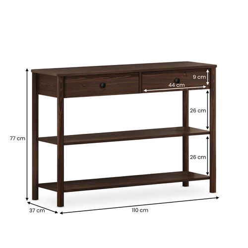 Table Console D'entrée Apoana L 110 Cm En Bois - Coloris Noyer